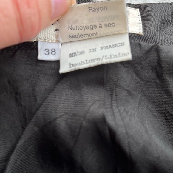 Vintage Sophie Sitbon Paris Made in France Black Pencil Miniskirt - Picture 3 of 8